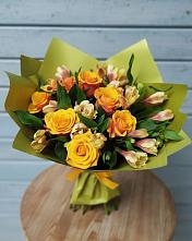 Букет цветов из:  Альстромерии и Розы в Нестерово