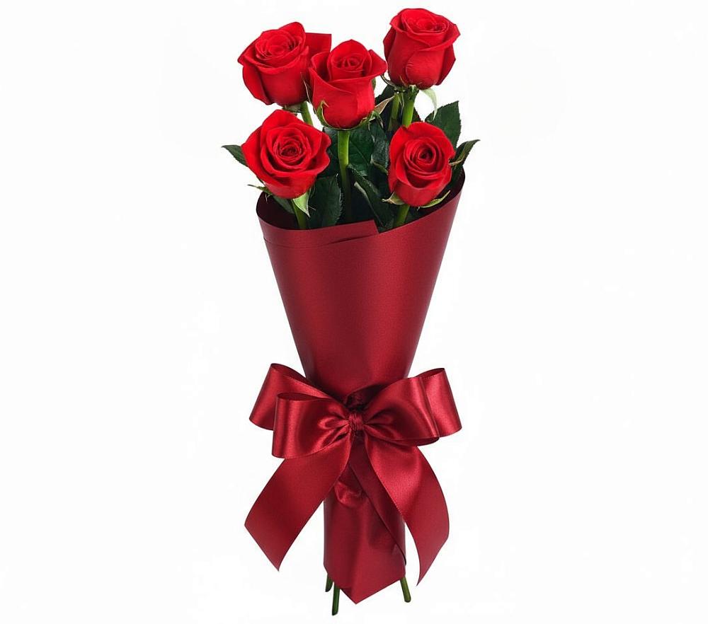Букет 5 Красных роз Эдлесс Лав в Нестерово