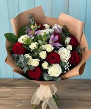 Букет цветов из:  Розы и Альстромерии #REPLACE_PRED# Нестерово
