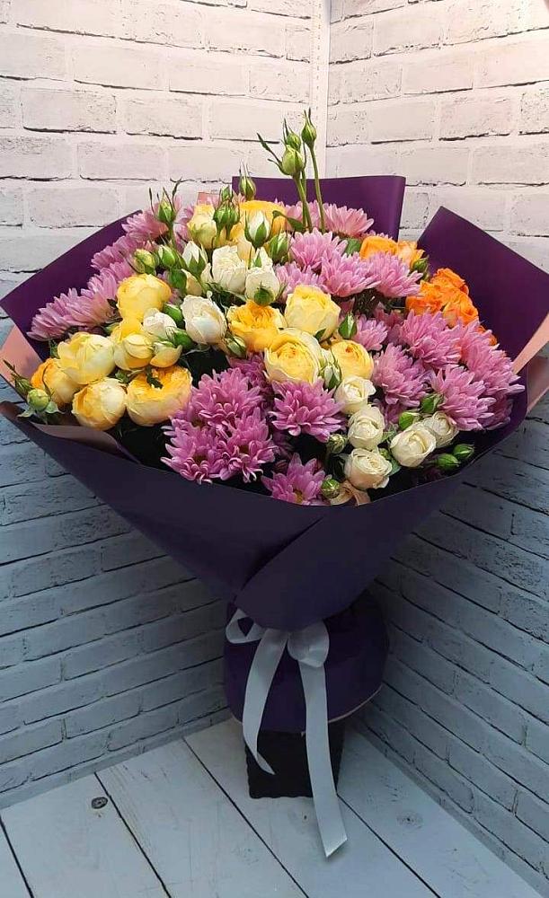 Букет цветов из: Хризантемы и Розы в Нестерово
