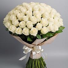 Букет 101 беля роза Белоснежка в Нестерово