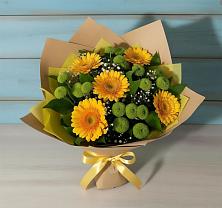 Букет цветов из:  Герберы и Хризантемы в Нестерово