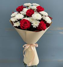 Букет цветов из:  Розы и Хризантемы в Нестерово