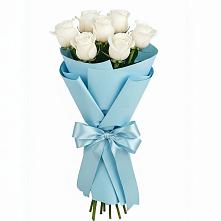 Букет 7 белых роз Проуд в Нестерово