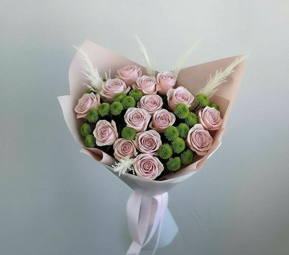 Букет цветов из: Розы и Хризантемы в Нестерово