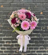 Букет цветов из:  Герберы и Хризантемы в Нестерово