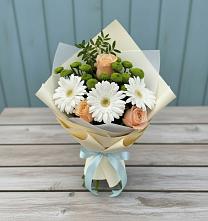 Букет цветов из:  Герберы, Розы и Хризантемы #REPLACE_PRED# Нестерово