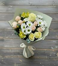 Букет цветов из:  Альстромерии, Розы и Хризантемы в Нестерово